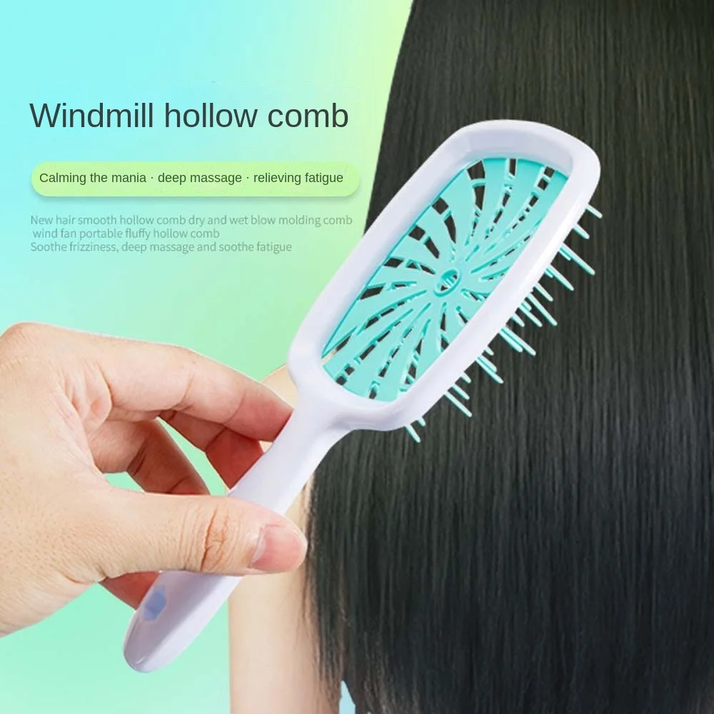 

Air Cushion Comb Wide Teeth Scalp Massage Combs Scalp Massage Hollowing Out Wide Teeth Air Cushion Comb Windmill Shape