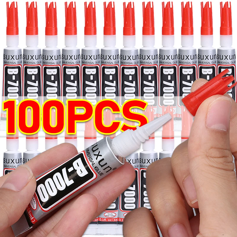 100/10x B-7000 กาว Universal DIY กาว CLEAR Contact ซ่อมโทรศัพท์กาวสําหรับงานฝีมือ DIY เครื่องประดับโลหะ Bonding Creative โครงการ 1