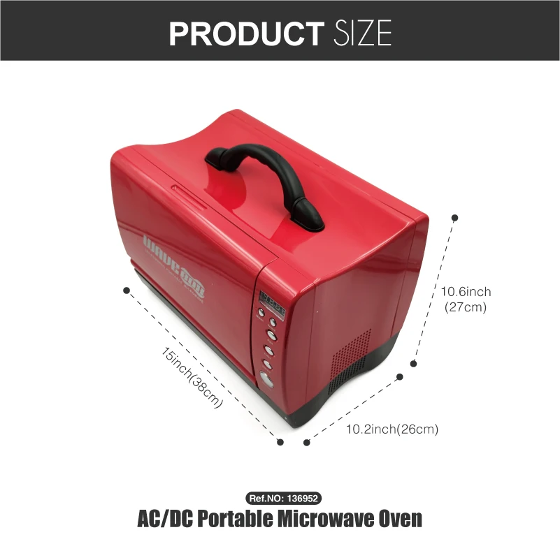 AC100-240V DC12V/24V 7L Portable Food Heater Microwave Oven For Car/Truck/Camping/RV 6