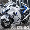 1:9 SUZUKI Hayabusa GSX-1300R Alloy Racing Motorcycle Model Diecast Metal Street Sports Motorcycle Model With Light Kid Toy Gift 1