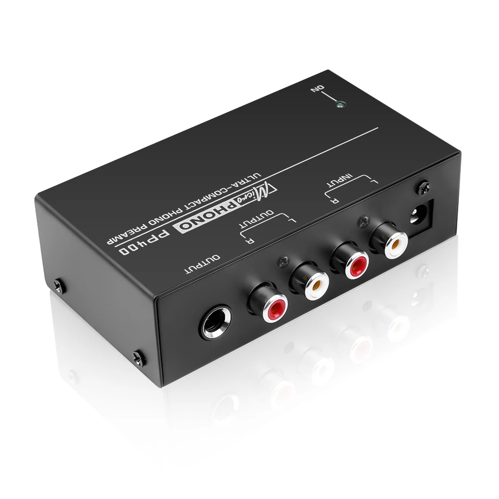 PP400 Ultra-Compact Phono Preamp Preamplifier Home Mini Audio Amplifier with RCA