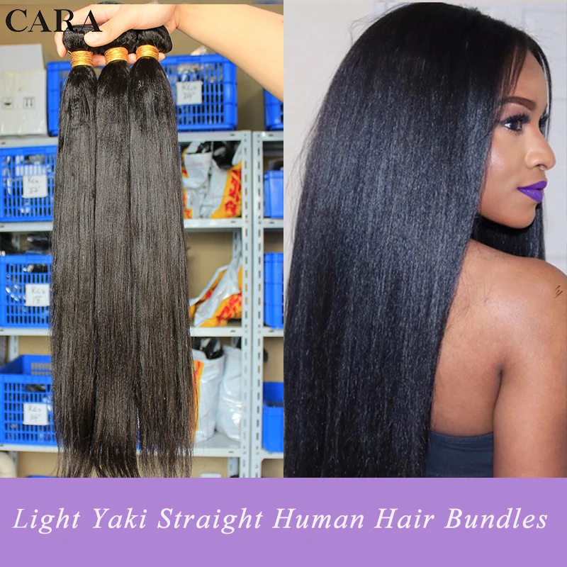 Yaki Steil Haar Bundels Italiaanse Licht Yaki Haar Bundels Menselijk Haar Weave Raw Indian Virgin 3 4 Bundels Kinky Haar extensions