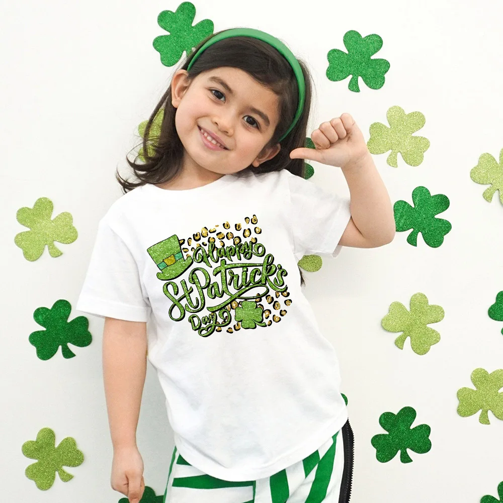 Kids St. Patrick's Day Shirt Clover in Heart Kids St Paddys Day Shirt Boy Girl Shamrock Heart Tee St. Patricks Day Toddler Tee 2