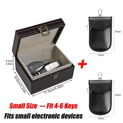 Car Key Signal Blocker Pouch - Anti - Theft RFID Shield for Keyless Entry Security (Small with 2 Bags)