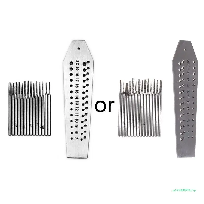 

14 шт., набор микрометчиков и штампов, винтовая пластина, стальной набор инструментов для ремонта ювелирных изделий, набор и для