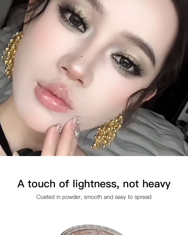 Description Picture 6 of itemDiamond Purple Liquid Gel Eyeshadow Pearl Glitter Highlighter Sequins Monochrome Shimmer Eye Shadow Brighten Quick Drying Makeup