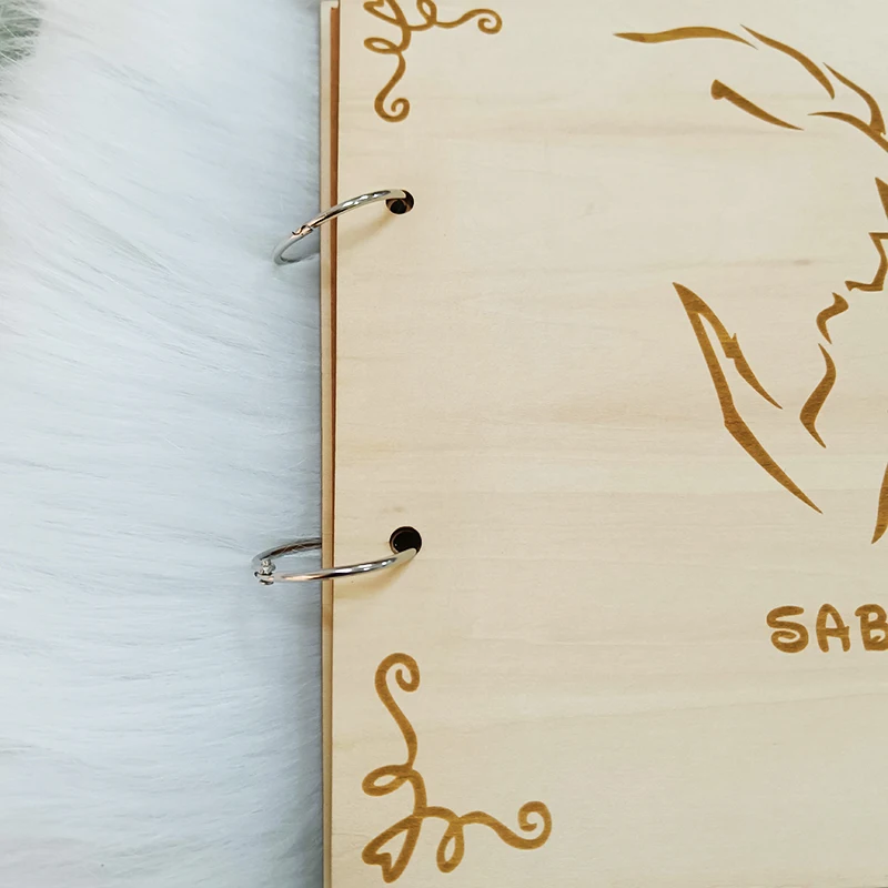 Beauty and the beast wedding guest book alternative Rustic fairytale decor Wooden guestbook Wedding Guest Book