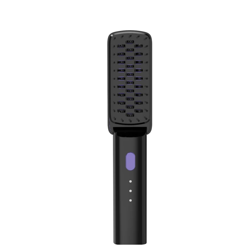 Rechargeable Hair Straightening Comb Negative Ion Non-Harmful Portable Electric Comb Straightener Clip Curling Wand Clipper