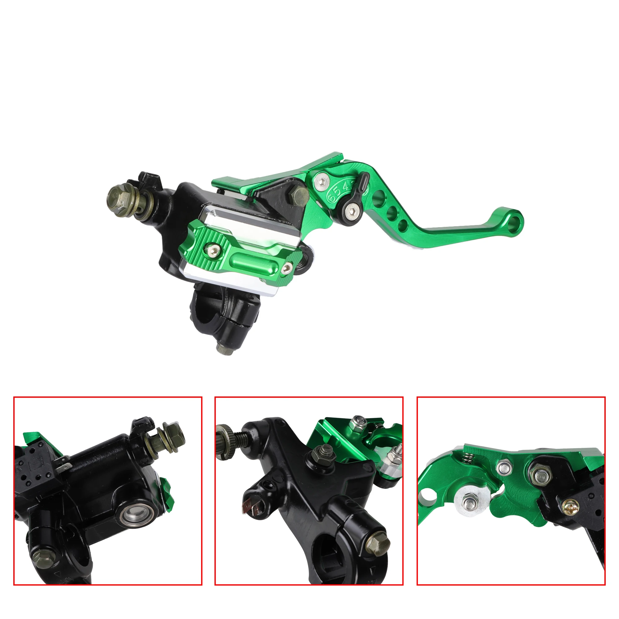 Universal 7/8" 22mm CNC Aluminum Roller Adjustment Motorcycle Master Cylinder Lever Hydraulic Brake Pump Clutch Handle Handlebar
