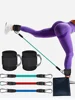 6pcs/Set TPE Resistance Bands Ankle Straps Fitness Booty Band Workout Yoga Gym Equipment Leg Strength Safety Extensions 6