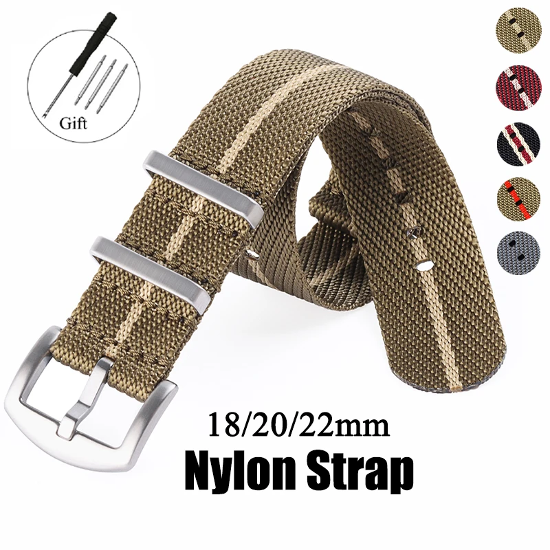 

Nylon Fabric Watch Strap 18mm 20mm 22mm for Tudor for Seiko for Omega Watch Band for Huawei Bracelet Military Canvas Wrist Band