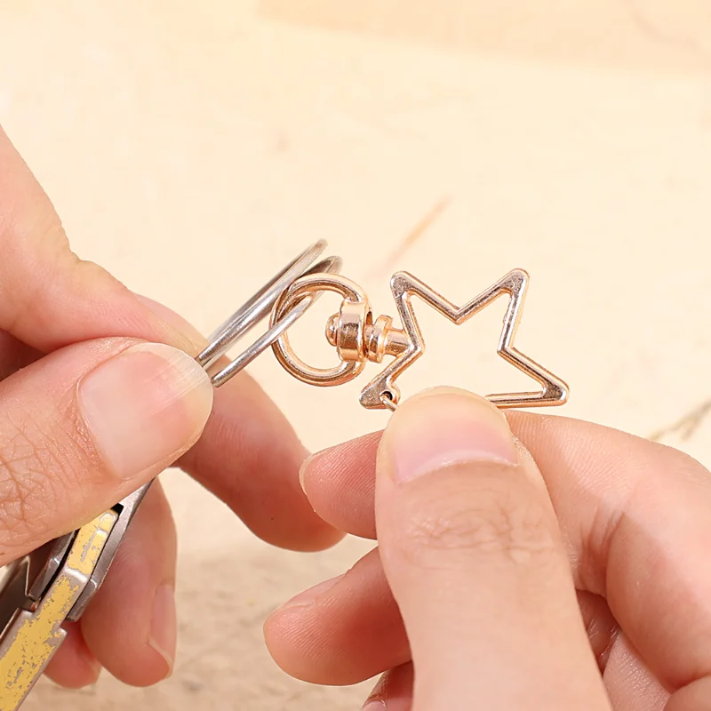 Star Shape Key Chain Lobster Clasp Hooks Trigger Clips Buckles for DIY Jewelry Making Gold Silver Rotation Key Rings Accessories