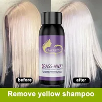 Purple Hair Dye Shampoo for Blonde to Cover Gray Non-irritating Hair Fading Yellow After Bleach Hair Shampoo Gray Hair Remedy 1
