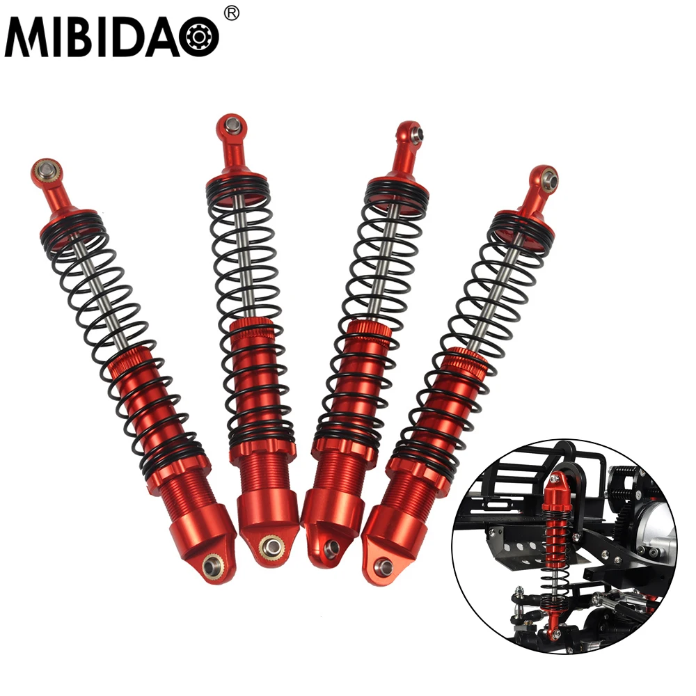 

Масляный регулируемый амортизатор MIBIDAO, 4 шт., 90/100/110/120 мм, амортизатор для 1/10 Axial SCX10 90046 TRX4 D90 Wraith RC Crawler