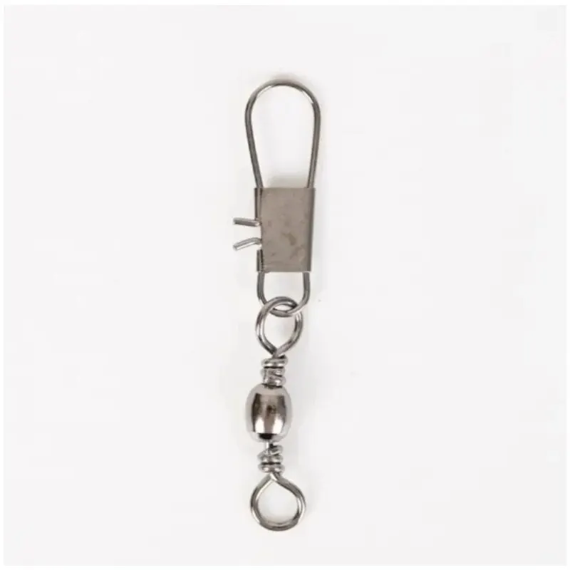 Swivels Fishing Connector Pin Bearing Rolling Swivel Snap Fastlock Clips Fishhook Fishing Tackle Accessories 4 Size 100pcs/Pack