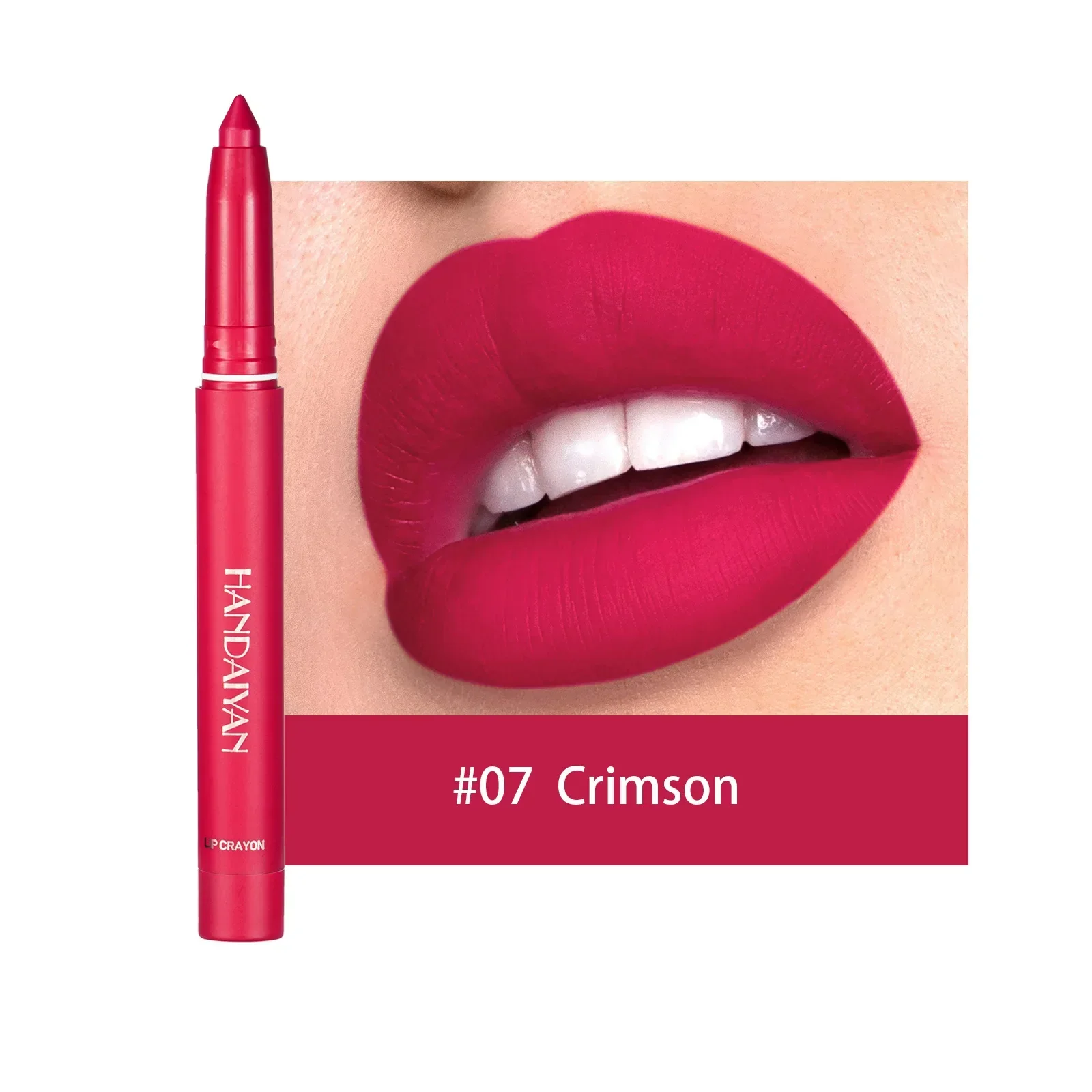 thumbnail image 1 of 12 Colors Matte Lipstick Pen Lipgloss Nude Pink Matte Solid Lip Gloss Waterproof Long Lasting Lipstick Pencil Lip Liner Makeup, 1 of 5