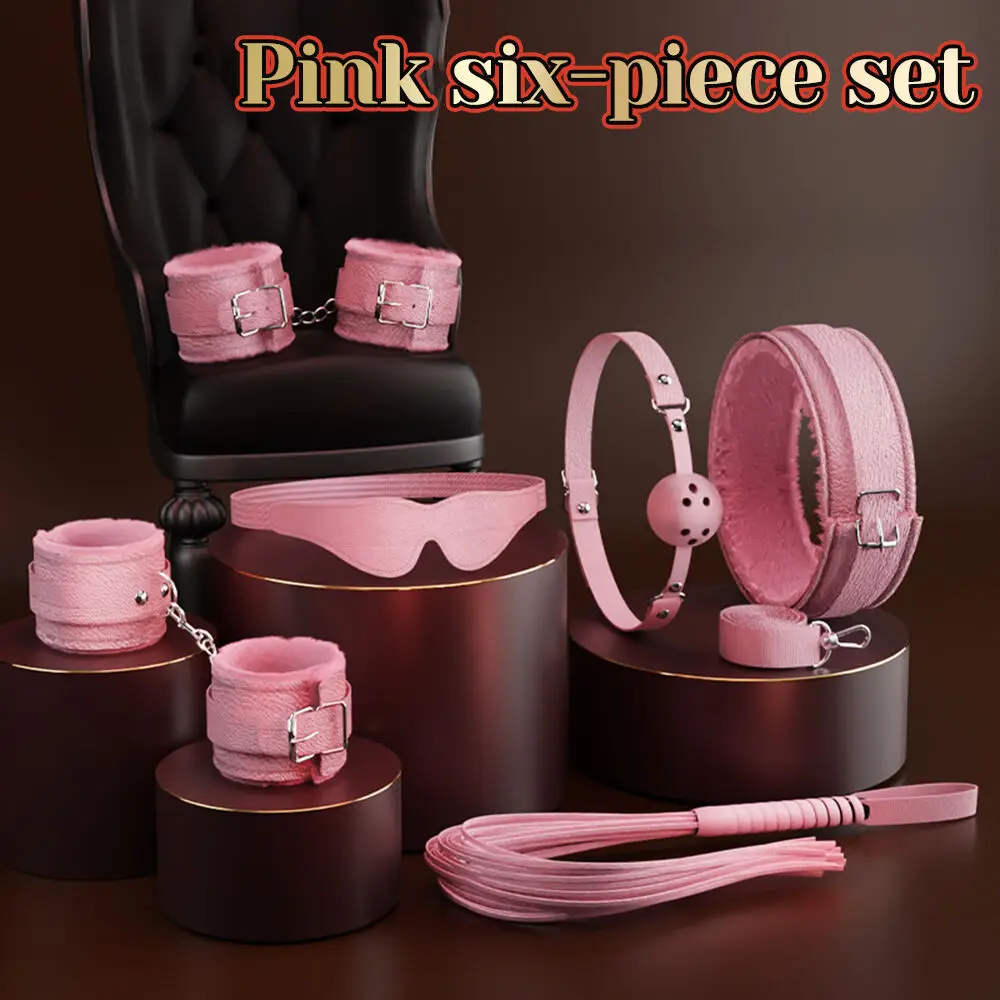 BDSM Adult Sex Toy Kits Sets for Sexy Games Bondage Mask Set Feather Handcuffs Ankle Cuff Restraints for Couple Sexual Aids 18+
