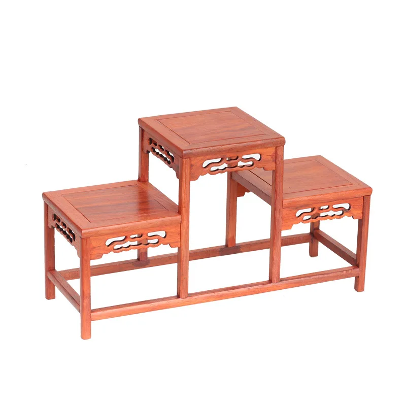 Rosewood Antique Shelf, Solid Wood, Small Multi treasure Pavilion, Purple Clay Teapot, Tea Set Shelf, Display Shelf