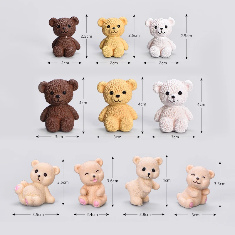 Cartoon Resin Bear Doll Keychain Women Men Cute Anime Teddy Key Chain On Bag Car Trinket Jewelry Wedding Party Girls Gift (art.: 3920bbbdc8081) - 3920bbbdc8081