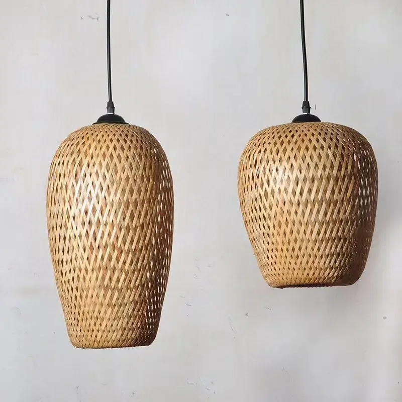 

decorative natural rattan hanging ball lighting interior woven bamboo pendant lamp lights for kitchen island