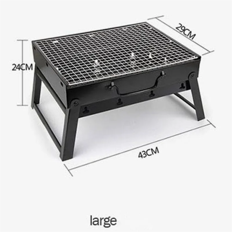 Large collapsible portable barbecue grill burners for outdoor picnics charcoal grill