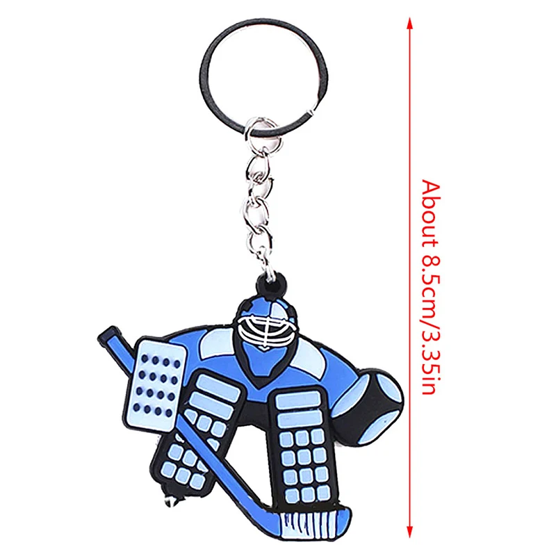 Sports Hockey Keychain Ice Hockey Key Ring Fan Gifts Pendant Hockey Fashionable Jewelry Accessories Car Key Chain Souvenir