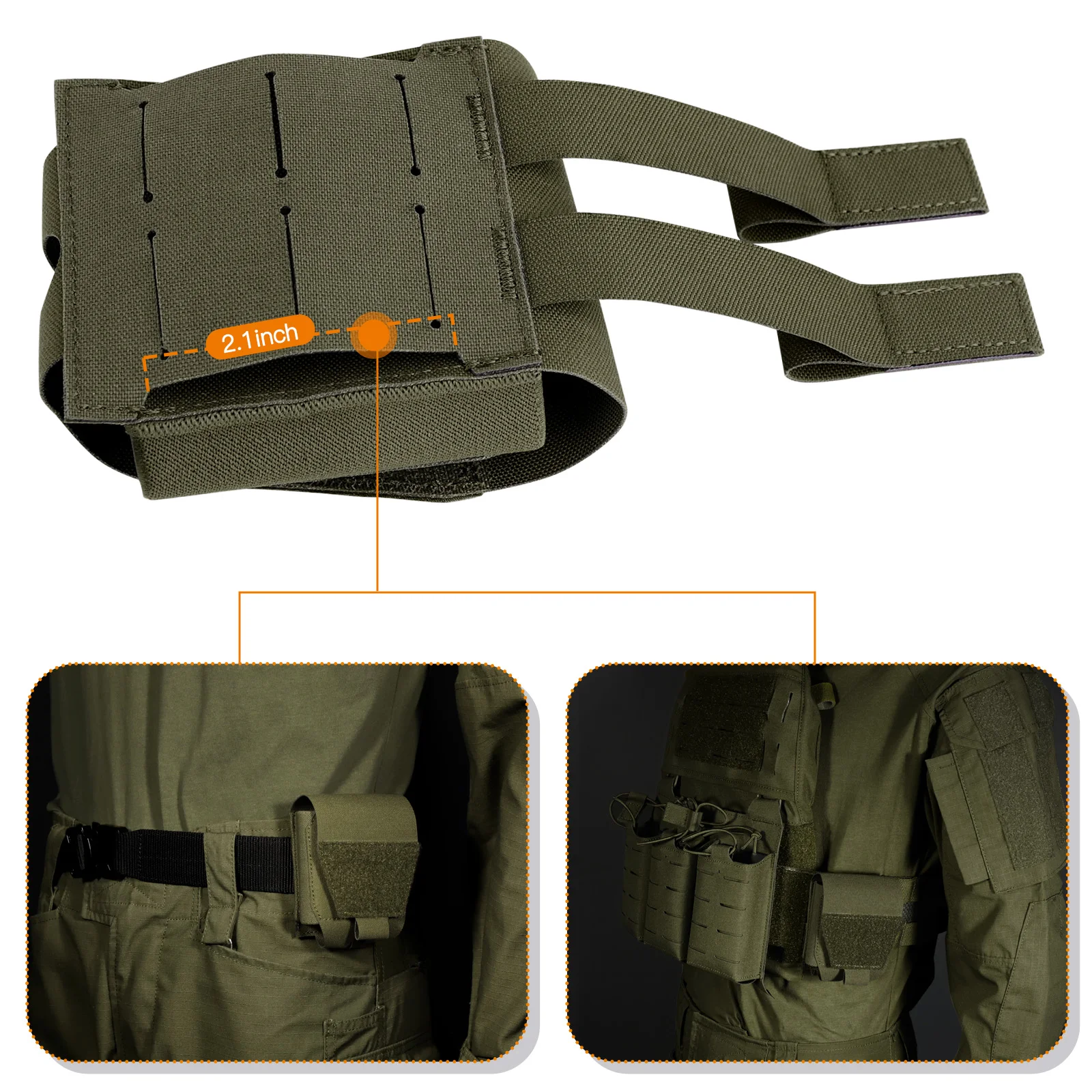 KRYDEX 500D Handcuff Pouch Case MOLLE / Belt Low Profile Cuff Case Holster Duty Belt Vest Law Enforcement Outdoor Hunting Bag 4