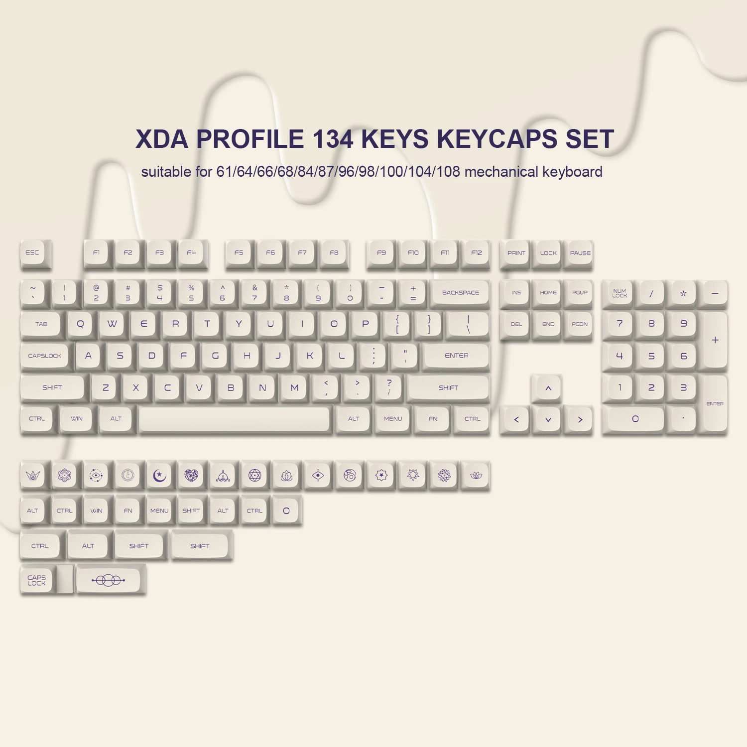 Voilet Leite Xda Perfil Keycap Switches Cherry Gateron mx Teclado Gamer Sublimação Dye Pbt 60 65 75 100 134 Chave - Imagem 4