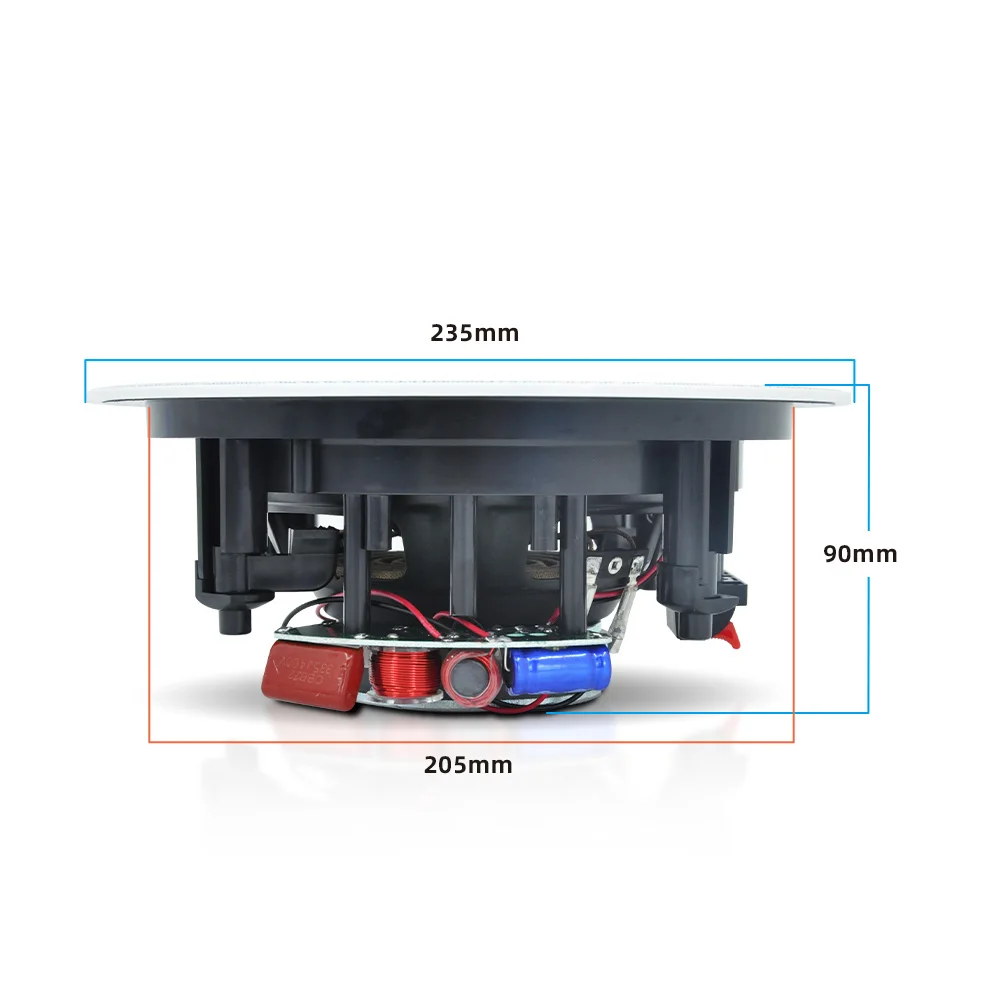 Coaxial Ceiling Speaker 6.5 inch Stereo Loudspeaker Home Theater Sound System Powerful 40W Public Address for Residential Hotel