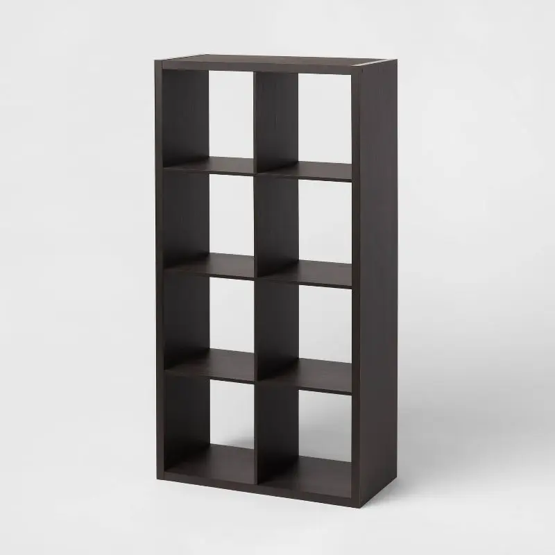 

Black Wooden 8 Cube Organizer Bookcase Bookshelf Storage Rack