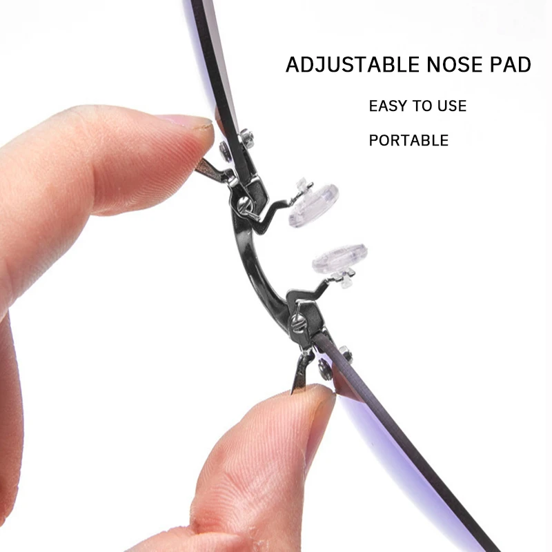 Personalized Comfortable Portable Frameless Pince Nose Retro Round Clip Sunglasses HD Ultra Light Glasses 1PC retro round sunglasses vintage sunglasses