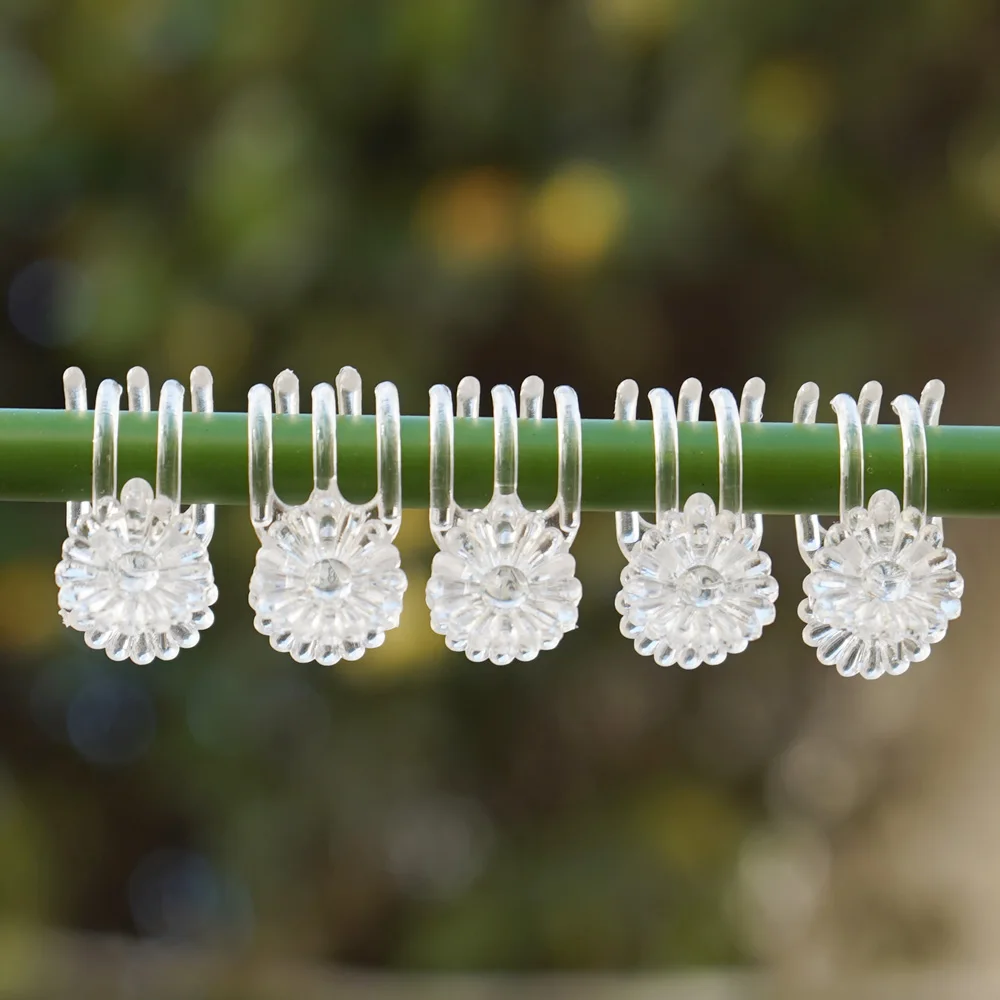 50-1000PCS Transparent 5 Claws Orchid Clips Plastic Butterfly Flowers Support Clear Fixer for Garden Vine Stem Plants Climbing