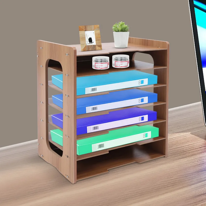 adjustable file document holder office desktop organizer stable storage rack file organizer Desk Desktop File Rack Wooden Adjustable Stable Storage Display Rack File Organizer Space Saving Office Supplies