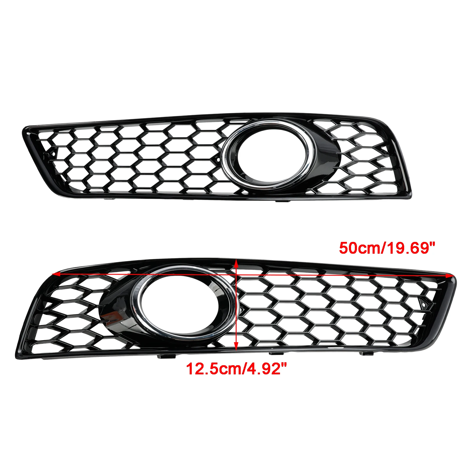 Artudatech Honeycomb Bumper Front Fog Light Grill Grille Cover Fit for for Audi A3 8P 2009-2013