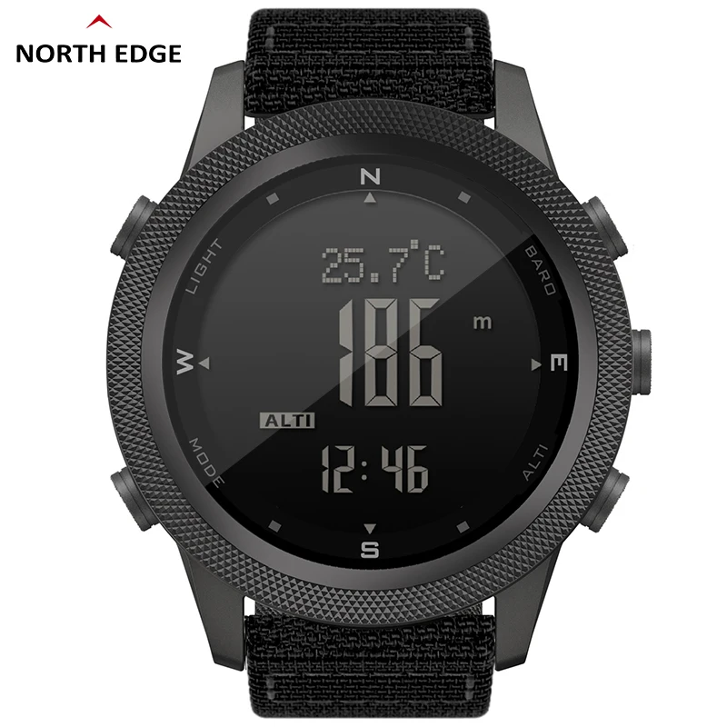 

NORTH EDGE APACHE-46 Men Digital Watch Outdoor Sports Running Swimming Outdoor Sport Watches Altimeter Barometer Compass WR50M