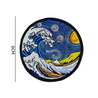 The Great Wave Off Kanagawa Embroidered Patch – Japanese Art Tactical Hook & Loop Badge for Backpacks, Jackets & Custom Clothing - Image 5