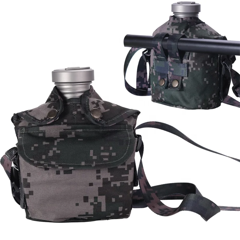 

Outdoor Style 1 Litre Water Bottle Canteen With Covers Cases And Belt Clips