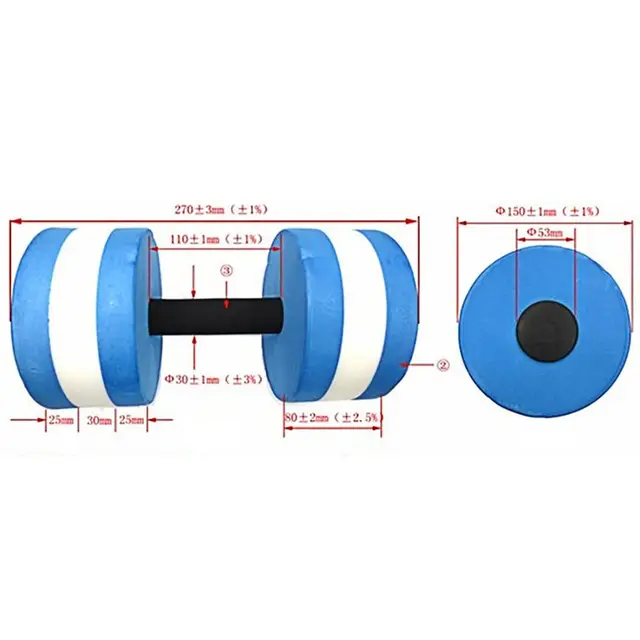 Multicolor EVA Water Dumbbell Pool Exercise Floating Dumbbell Aquatic Exercise Dumbbells Water Sports Aerobic Fitness Equipment 5