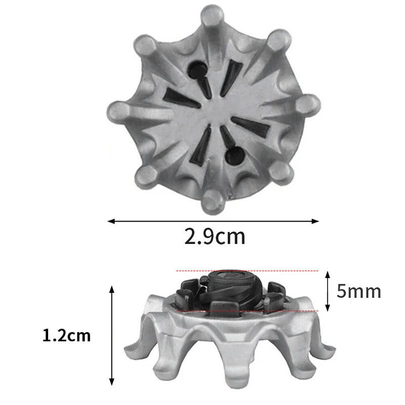 14Pcs/lot Golf Shoes Spikes Fast Twist Studs Cleats For Replacement Golf Training Aids for Golf Football Sports Shoes Gery Black 2