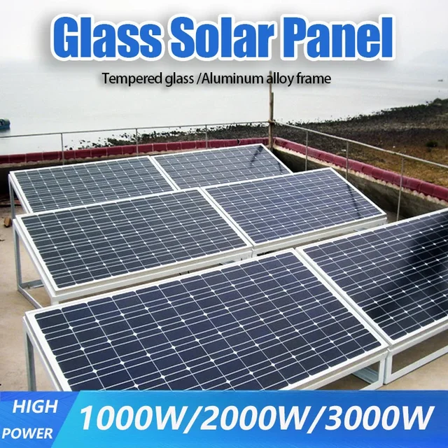 Panneau solaire Ultra haute puissance 3000W 12V-24V, charge efficace pour système de production d'énergie solaire domestique/camping en plein air 1