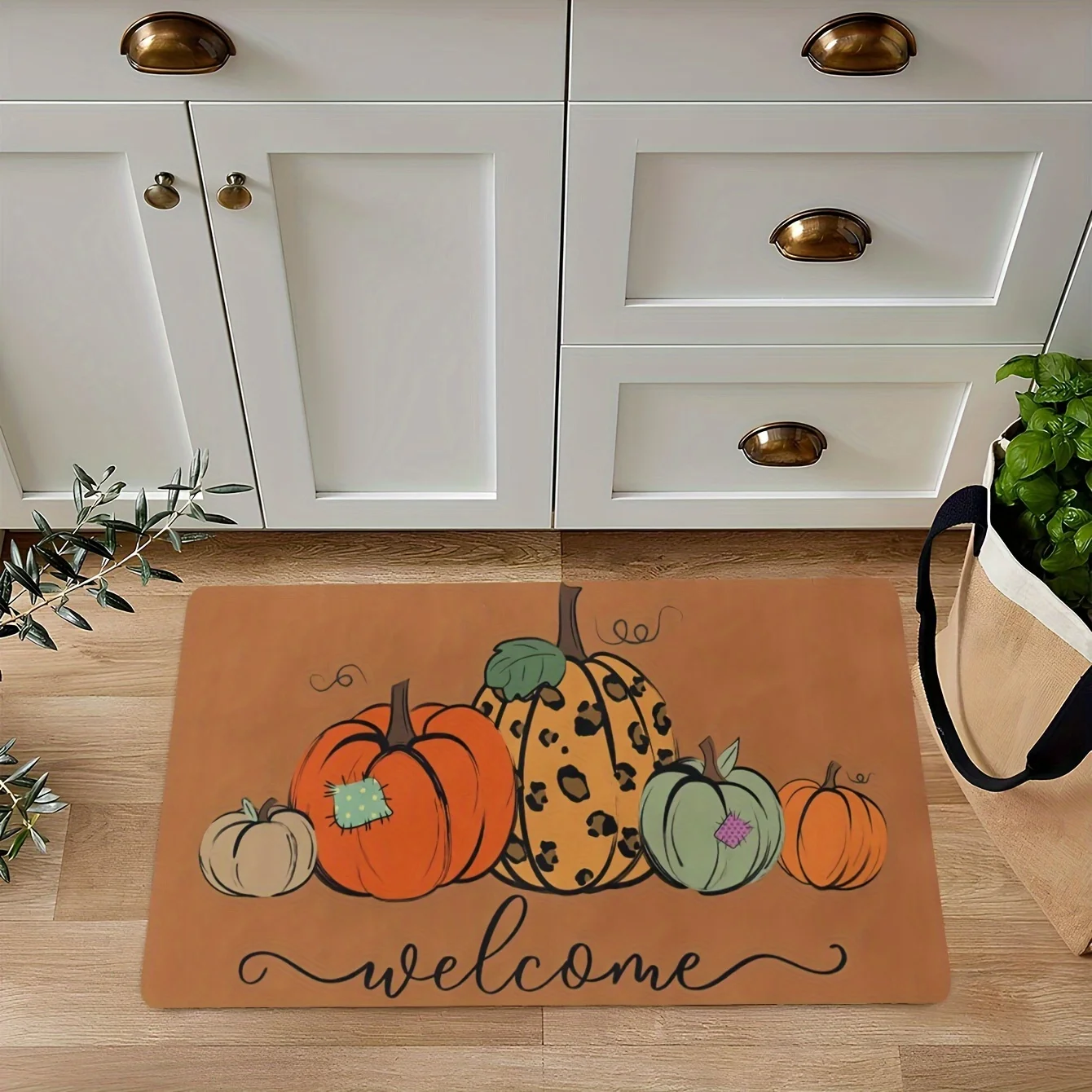 Thanksgiving Pumpkin Indoor Doormat 2