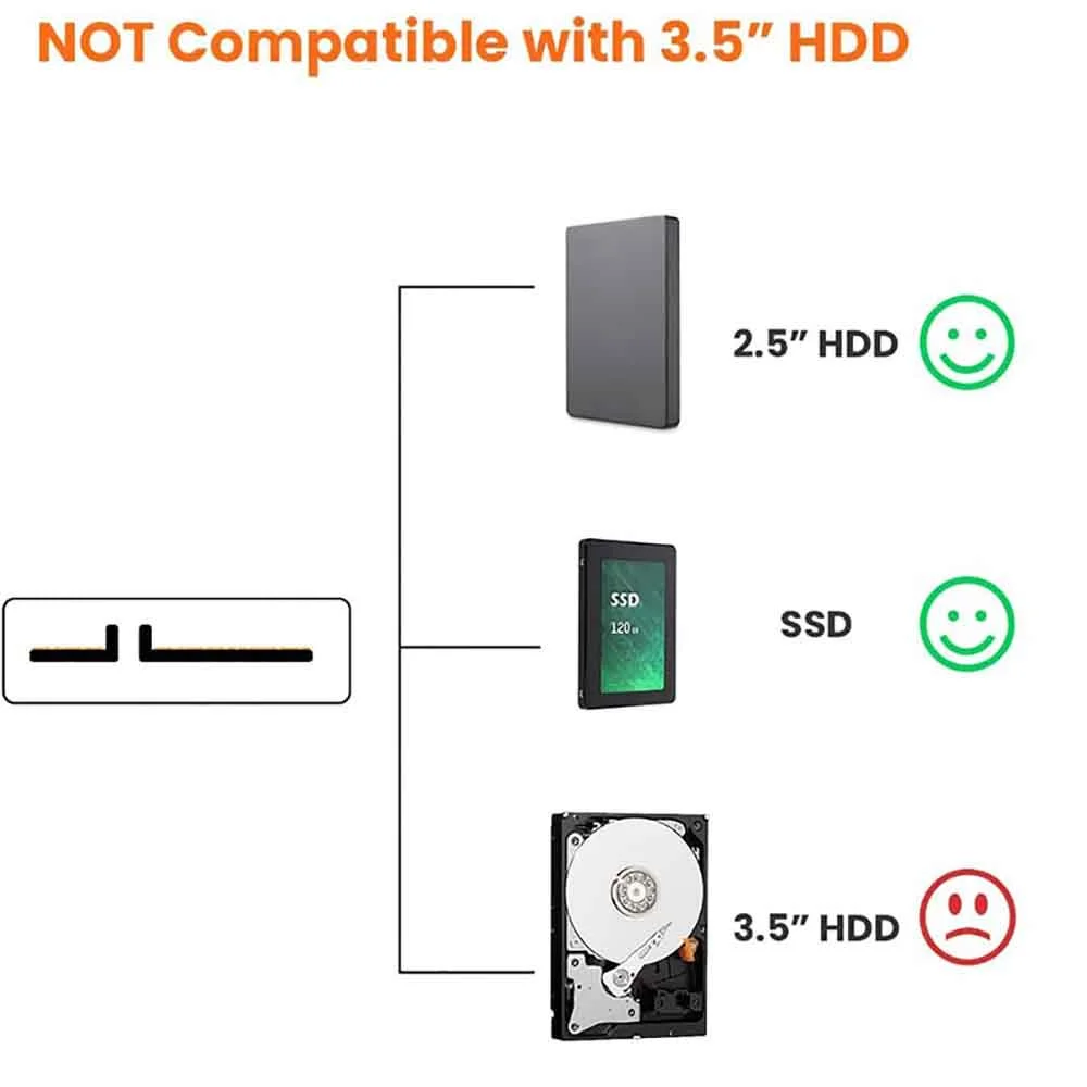 쿨서크 USB 3.0 PD - 2.5인치 외장 HDD SSD 하드 드라이브 어댑터 SATA-USB 하드 디스크 어댑터 케이블