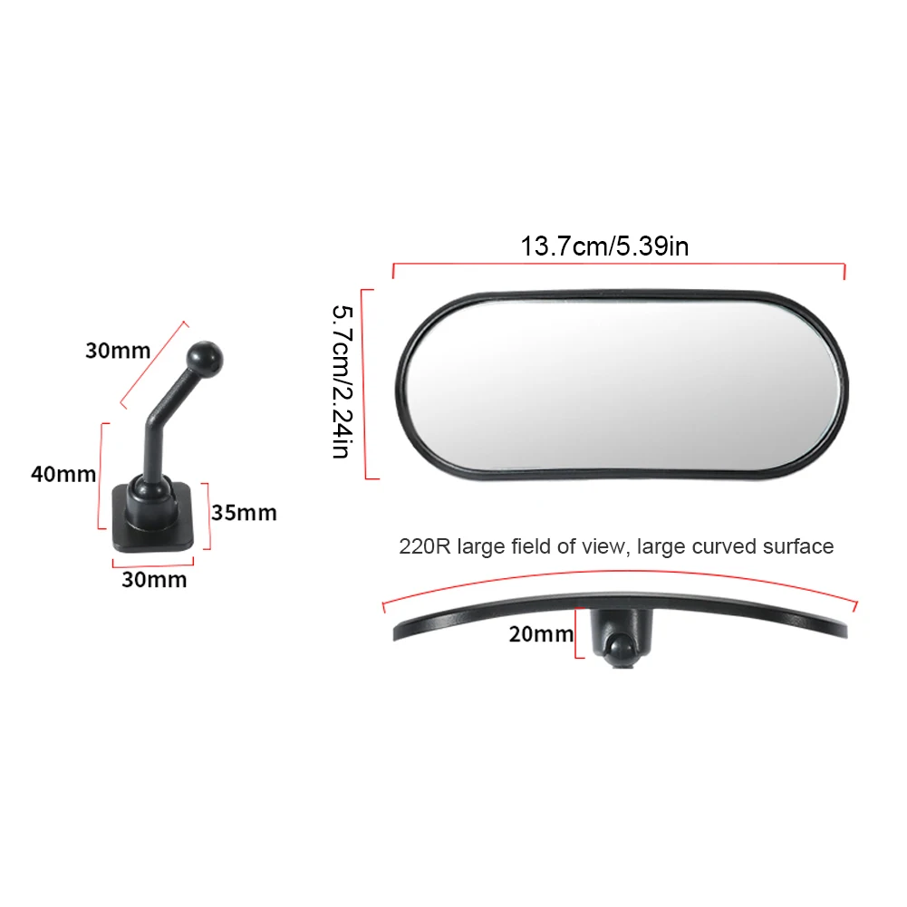 Baby Car Mirror 360° Adjustable Rear View Mirror Adhesive Mount Automotive Rearview Baby Observation Mirror for Windshield