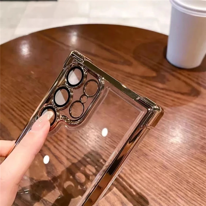 Luxury Transparent Plating Frame Phone Case - Premium Protective Cover