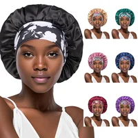 New Silk Sleeping Cap Night Hat Head Cover Bonnet Hair Hat Sleeping Hats Satinhat to Sleep Hair Care Bonnet Sleep Hoodfor Women 1