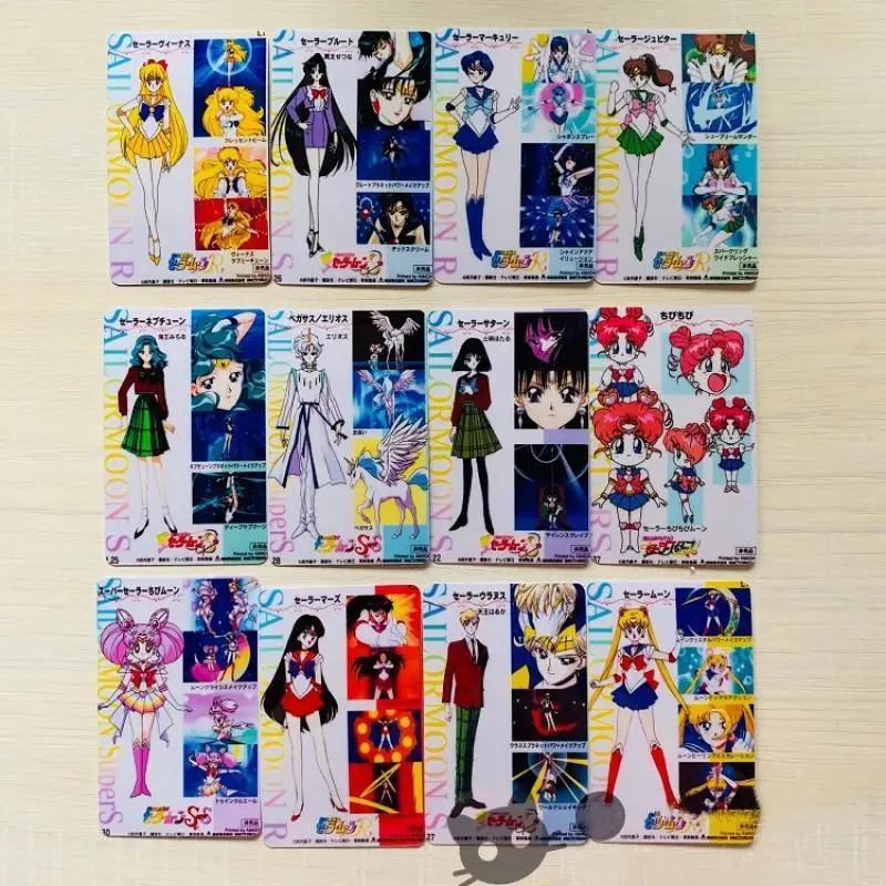 

12Pcs/set Self Made Sailor Moon Sailor Venus Tenoh Haruka Tsukino Usagi Anime Game Classic Series Collect Crystal Card Sticker