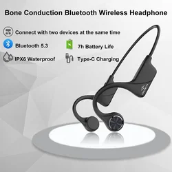 PARAMITA Bone Conduction Headphones Bluetooth Wireless Earphones Waterproof Sports Headset with Mic for Workouts Running Driving
