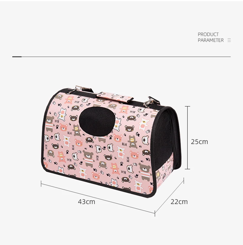 Trasportino Zaino Portatile Per Cani E Gatti – Tessuto Oxford Traspirante, Con Gancio Di Sicurezza, Grigio/verde/rosso