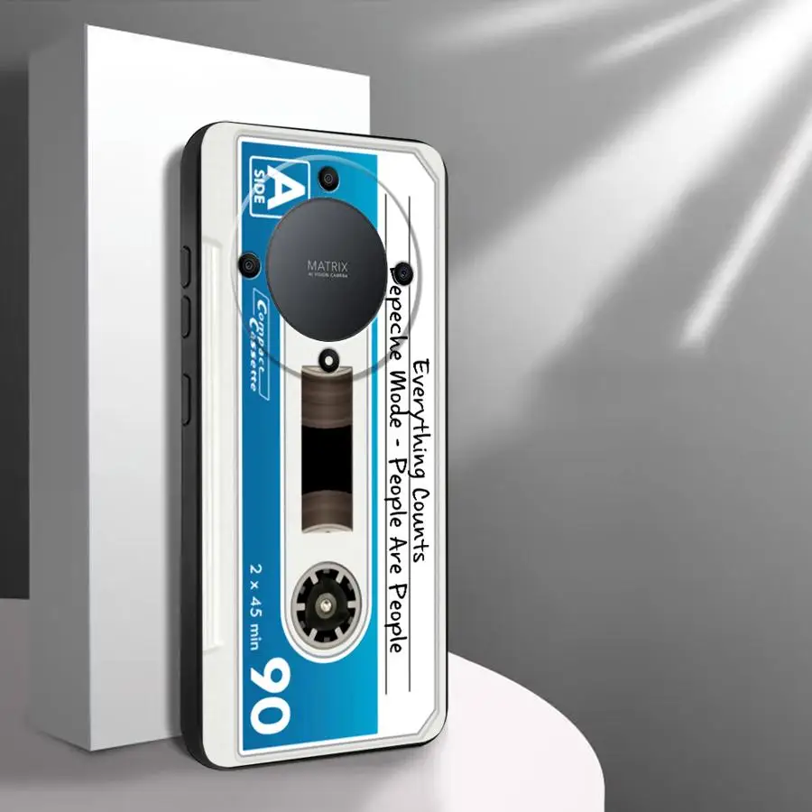 Vintage Cassette Music Black Soft Phone Case Cover