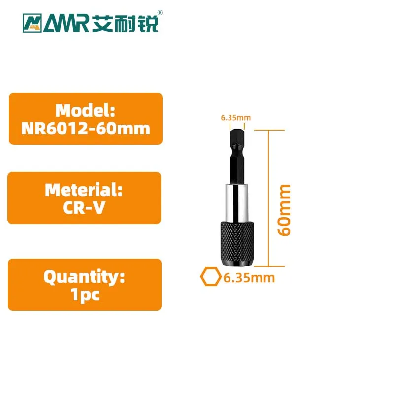 1 יחידה / 3 יחידות 1/4 אינץ 'שטיח הקסה שחרור מהיר בר תושבת מברגה מגנטית הארכת צ'אק מתאים לברגים ואביזרים